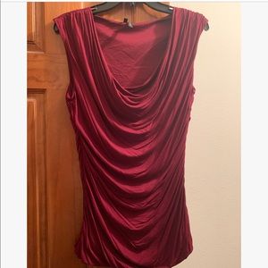 Wine Colored Draped Maurice’s Top - beautiful!